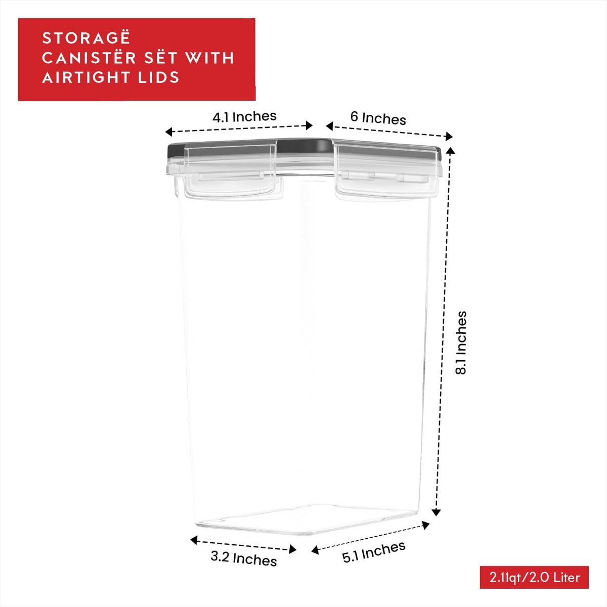 Airtight Food Storage Containers with lids For Kitchen Pantry Organization