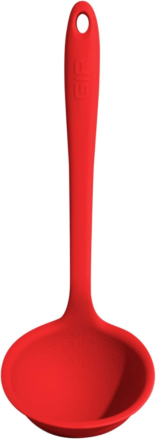 GIR Premium Silicone Ladle Serving Spoon – Ultimate, Studio White (2-Pack)