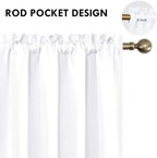 DWCN White Curtains for Living Room Thermal Insulated, 50% Light Blocking - Image 4