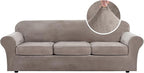 H.VERSAILTEX Velvet 4 Piece High Stretch Sofa Slipcover Cover Furniture by HVERSAILTEX