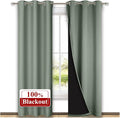 NICETOWN Greyish Green Blackout Curtains 84 inches Long, Full Light Blocking by NICETOWN