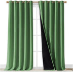 NICETOWN Total Shade Curtains and Draperies, Forest Green, Package of 2 - Image 2