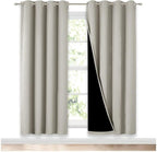 NICETOWN 100% Blackout Window Curtain Panels, Full Light Blocking Drapes by NICETOWN