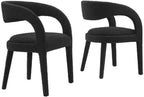Modway EEI-6562-BLK Pinnacle Boucle Upholstered Dining Chair Set of Two, Black