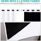 NICETOWN White Blackout Curtains 84 inches Long, Full Light Blocking Drapes - Image 5