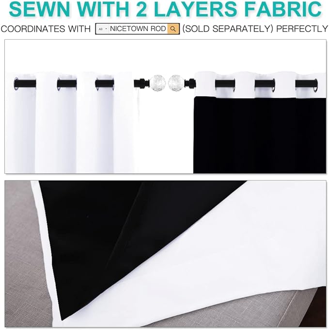 NICETOWN Room Warming Full Shading Curtains - Image 5