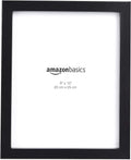 Amazon Basics Rectangular Photo Picture Frame, 8" x 10", Wall Hanging or Tabletop Display, Black, 2-Pack, Horizontal or Vertical