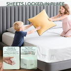 Sheet Holders - Bed Sheet Holders for Corners Heavy Duty Fitted Sheet Holders Keep Sheets Firm & Tight Bed Sheet Grippers Lock Bed Sheets Holders for All Mattress Sizes Bedsheet Clips Easy Setup