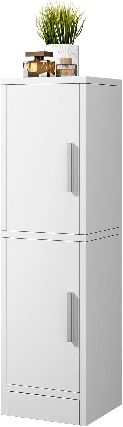 IBUYKE Small Bathroom Storage Cabinet, Narrow Floor Corner Cabinet UWBS002W