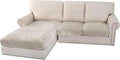 H.VERSAILTEX Velvet Stretch 3-Piece L Shape Sectional Couch Covers by HVERSAILTEX
