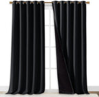 NICETOWN Cold Blocking 100% Blackout Curtains, Durable Black Lined Blackout - Image 2