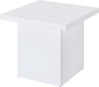 Coaster Devar 23.5-Inch Living Room Square End Table, White Gloss 710897