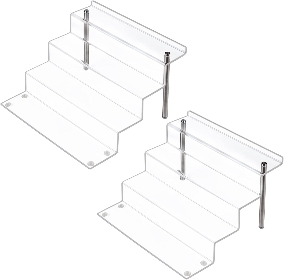 12 x 9 inch Clear Acrylic Display Riser, 4-Step, 4 Pack