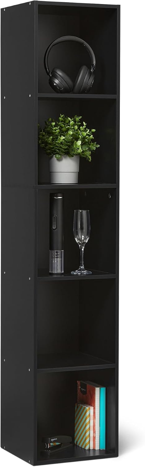 Amazon Basics 3-Cube Bookcase Compatible with Fabric Storage Cube Organizers, Sturdy, Easy to Assemble, White
