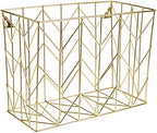 U Brands Hanging File Desk Organizer, Wire Metal, Gold Finish, 8.5" x 11'