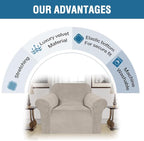 H.VERSAILTEX Stretch Velvet Armchair Cover Couch Covers 1 Cushion Chair - Image 5