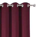 LEMOMO Blackout Curtains 52 x 90 Inch Long Burgundy Red Curtains Set of 2 - Image 6