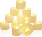 Homemory 12-Pack Battery Tea Lights with Timer Built in, Auto-On 6H Daily