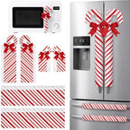 Tingjoo 6 Pcs Christmas Candy Cane Refrigerator Handle Covers Cabinet