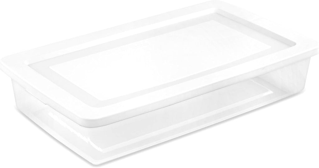 Sterilite Storage Box, Stackable Clear Plastic Bins, 41 Quart, 6-Pack