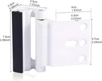 2-Pack Heavy-Duty Door Security Lock – Childproof Reinforcement Latch, Withstands 800 lbs of Force, Includes 8 Screws – Home Safety and Privacy Protection (White)