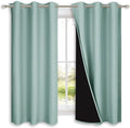 NICETOWN Aqua Blue 100% Blackout Lined Curtains, 2 Thick Layers Completely by NICETOWN