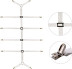 Bed Sheet Straps Adjustable, Mattress Holder,Elastic Bed Sheet Clips with Metal Clip for Bed Sheet, Mattress, Or Sofa(White)