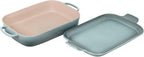 Le Creuset Stoneware Rectangular Dish w/Platter Lid, 14 3/4" x 9",Sea Salt