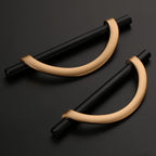 Amerdeco 10 Pack Black Brushed Gold Cabinet Pulls 5 Inch(128MM) Hole Centers Kitchen Cabinet Handles Hardware Kitchen Handles for Cabinets Cupboard Handles Drawer Pulls…
