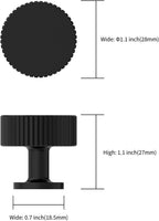 Asidrama 10 Pack Matte Black Kitchen Cabinet Knobs