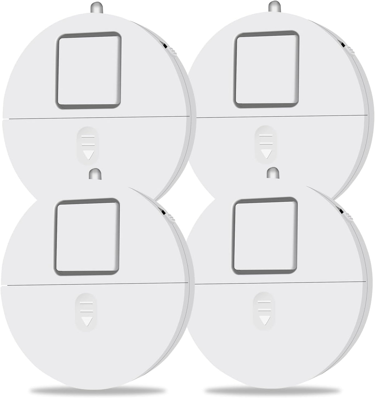 Window Alarm System 4-Pack - Ultra-Loud 120dB Alarms with Advanced Vibration Sensors - Window Security Alarms for Glass Break Detection - Features Low Battery LED Indicator