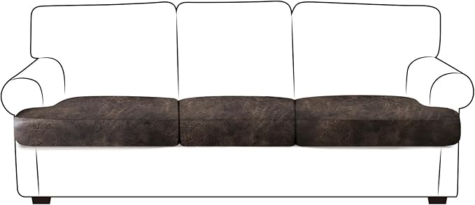 Leather Look Couch Cushion Covers Sofa Seat Slipcovers Sets Couches Furniture by ANARACHON