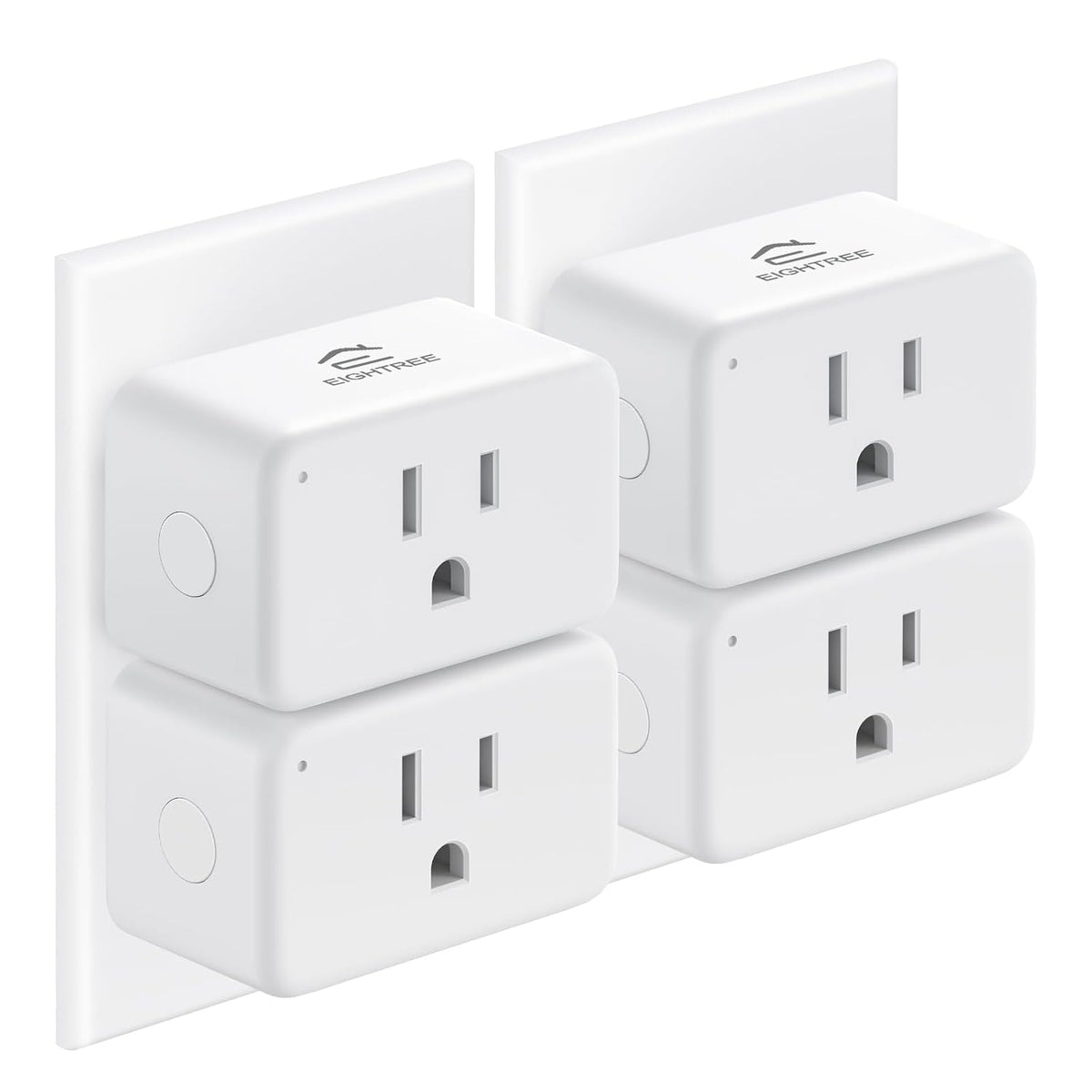 EIGHTREE Smart Plug 15A, Compatible with Alexa, Google&SmartThings 4-Pack