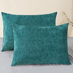 CaliTime Throw Pillow Covers Decorative 20 X 26 Inches Pack of 2 Cozy Chenille by CaliTime