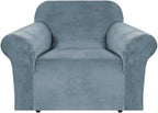 H.VERSAILTEX Stretch Velvet Armchair Cover Couch Covers 1 Cushion Chair by HVERSAILTEX