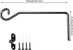10IN Plant Hangers Outdoor, Metal Wall Mount for Planters & Decor, 2 Pcs