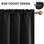 DWCN Black Short Blackout Curtains - Image 3