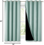 NICETOWN Aqua Blue 100% Blackout Lined Curtains, 2 Thick Layers Completely - Image 9