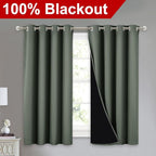 NICETOWN 100% Blackout Curtains 54 inches Long, Double-Deck Completely Blackout - Image 2
