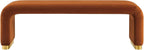 Modway EEI-6734-BRA-RUS Koda Performance Velvet Waterfall Long Bench, Brass Rust