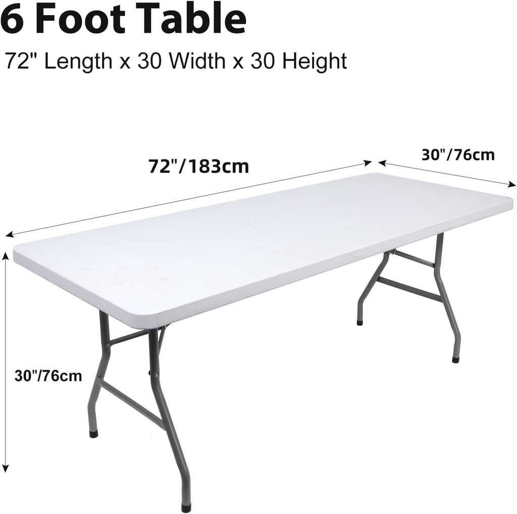 BDDC 6ft Stretch Spandex Fitted Table Cloth for 6 Foot Tables