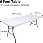 BDDC 6ft Stretch Spandex Fitted Table Cloth for 6 Foot Tables