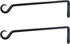 10 inch Plant Hanger, Sturdy Hanging Plant Bracket Outdoor, Hanging Plant Wall Hook Heavy Duty, for Hanging Bird Feeders, Planters, Lanterns, Wind Chimes, Indoor/Outdoor Use, Black, Set of 2