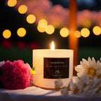 Chloefu LAN Premium Gardenia Scented Candle for Men & Women, Highly Scented, 7.1oz|45 Hour Long Lasting, All Natural Soy Candles, Home Decor, White Glass Jar Candle with Gift Box