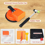 Floor Gap Fixer Tool Kit, Suction Cup Plank Grabber Floor Fix with Rubber Mallet, Heavy Duty for Rigid Floating Laminate SPC LVT Vinyl Plank Flooring Gap Repair