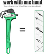 LAOA 18 inch Quick Adjust Pipe Wrench, Heavy Duty Aluminum Handle Plumbing Tool with Three-Sided Grip Teeth, Ratcheting Pipe Wrench for Plumbers, HVAC, Pipe Repair and Home Maintenance