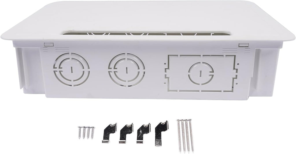 9" in-Wall Media Box in Wall Cable Management Kit Recessed TV Outlet & Network Enclosure Compatible with Roku, Apple TV, Fire Stick, Fits 16" Stud Bay