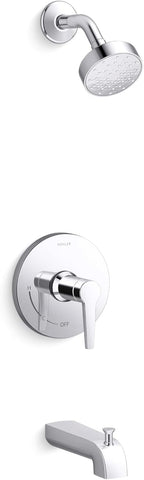 Kohler K-TS97074-4Y-CP Pitch Rite-Temp Bath and Shower Trim Kit, 2.5 GPM, Polished Chrome