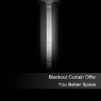 LEMOMO Blackout Curtains 66 x 54 Inch Long Frost Grey Curtains Set of 2 Panels - Image 3