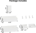 Magnetic Spice Rack for Refrigerator White, 4 Pack